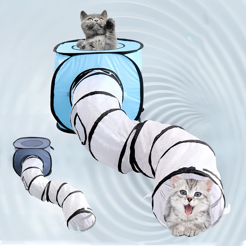 Туннель для кошек складная игрушка котят кролик фотоигрушка палатка пещера