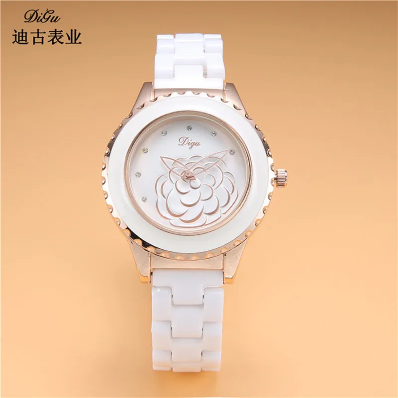 Женские кварцевые наручные часы Digu роскошные Брендовые Часы с блестящими