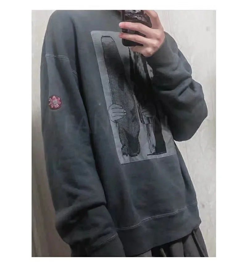 Синяя лента, CAV, EMPT C. E19AW, худи с капюшоном, Ретро стиль, стирается, для пожилых мужчин и женщин, 1:1, высокое качество, CAV, Empt, CAV, EMP, толстовка с капюшоном