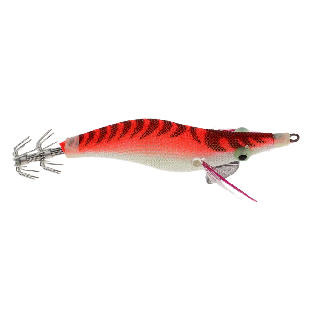 

8cm Squid Jigs Fishing Lures Luminous Hard Jig Baits Hook Shrimp Octopus Lure Crankbaits 3D Eye Tackle