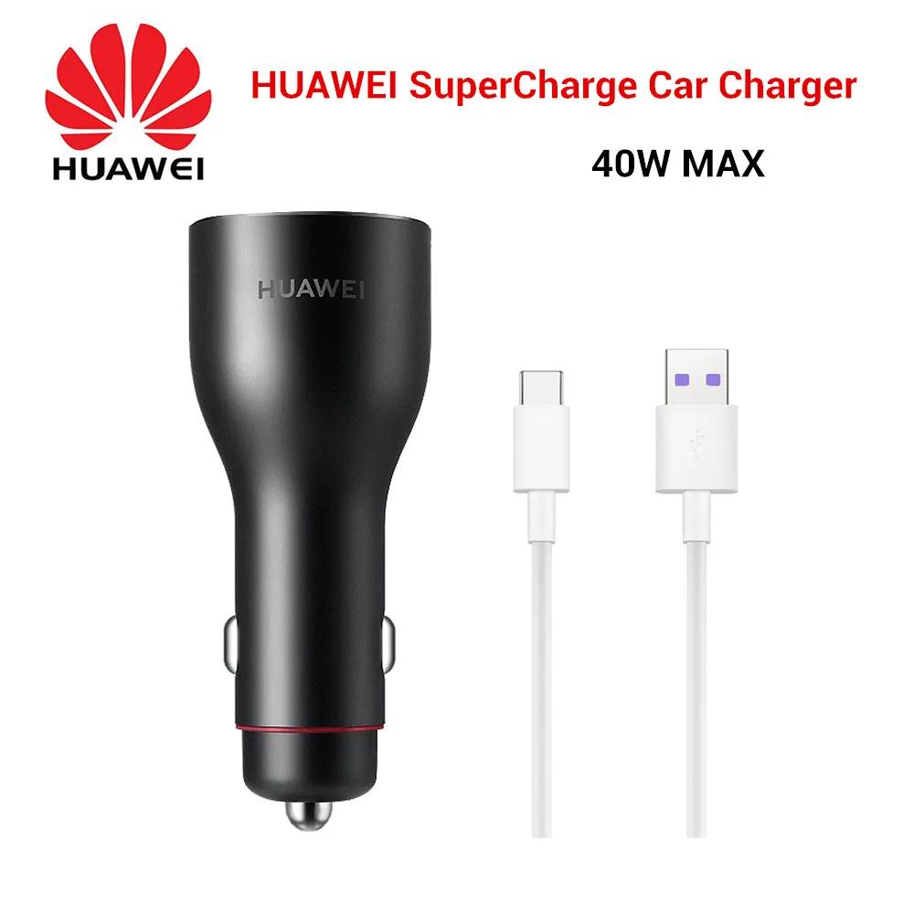 Автомобильное зарядное устройство HUAWEI макс. 40 Вт двойной USB-кабель 5 А Type-C для Mate30