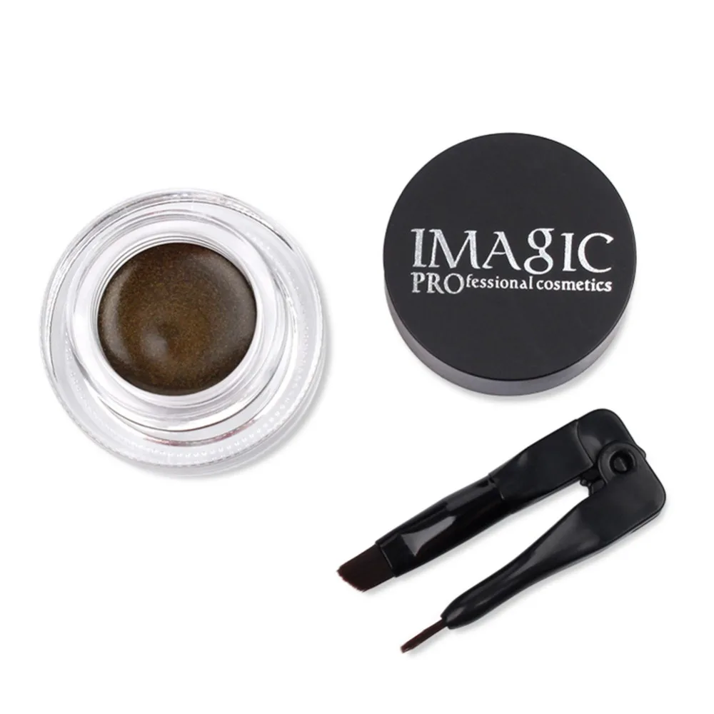 Бренд IMAGIC Eyes Makeup 3 Цвета Пигмент матовая Мерцающая водостойкая гелевая подводка