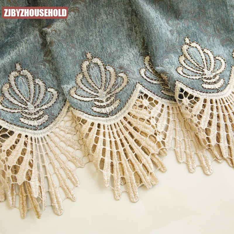

2021 European Style Atmospheric Embroidered Curtains for Bedroom, Study, Living Room and Blackout Curtains