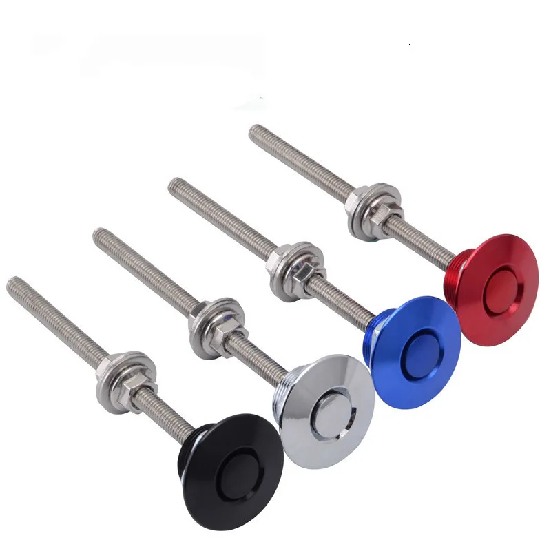 NS Modify 32mm Universal Long Rod 100mm JDM Style Push Button Billet Hood Lock Clip Kit Black/Silver/Red/Blue | Автомобили и