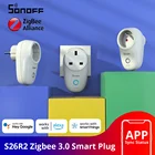 Смарт-розетка SONOFF S26 R2 Zigbee, 16 А, европейская Беспроводная розетка, дистанционное управление через приложение, работает с Alexa Google Home