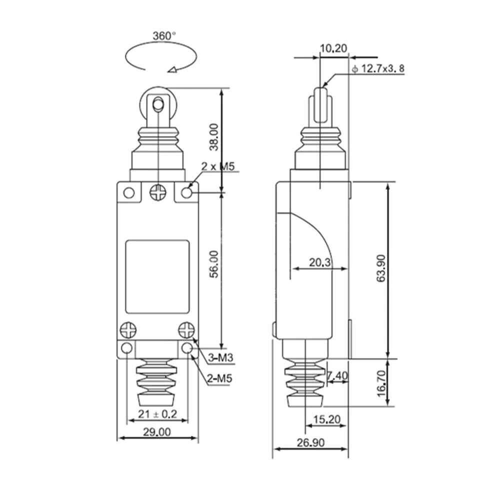 1 шт. водонепроницаемый Мгновенный Концевой переключатель переменного тока ME 8112