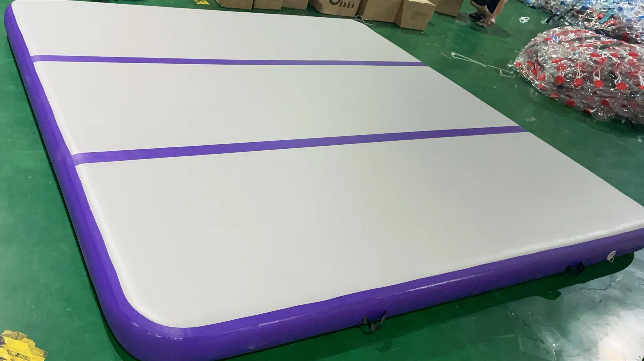 Надувной гимнастический коврик для акробатики с воздушной дорожкой 1x1 м 2x2 3x3