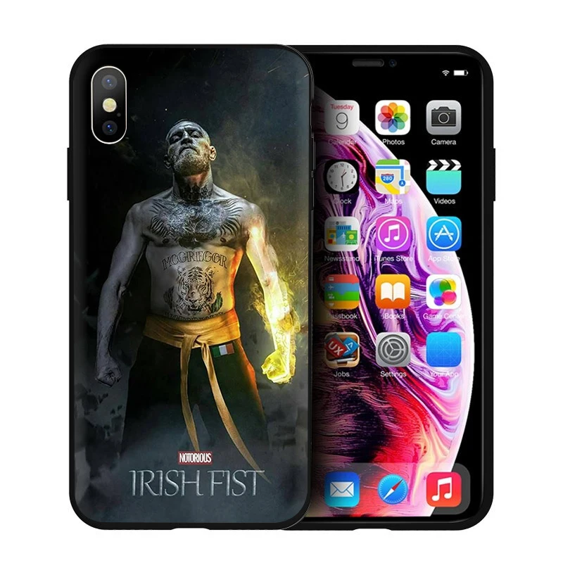 B1 Мягкий силиконовый чехол для телефона EWAU UFC Конор Макгрегор для iPhone 5 5S SE 6 6s 7 8 plus X XR XS 11 Pro Max - Цвет: B1