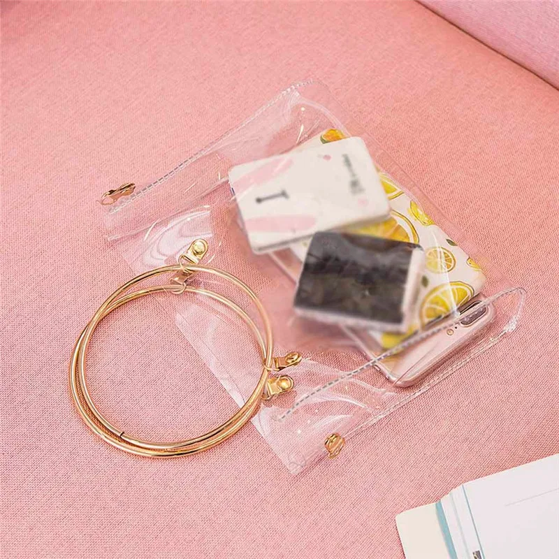 2 шт. женская прозрачная сумка желе из ПВХ на ремне|Сумки с ручками| |