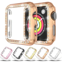 diamond case for apple watch series 5 44mm protective cover 40mm iwatch 4 screen pc watch case for apple watch 3 42mm case 38mm