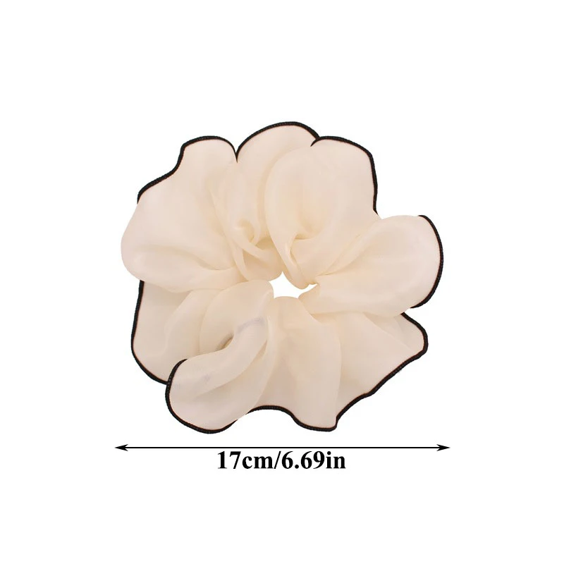 

Korean Oversized Premium Shiny Organza Hair Scrunchies Statement Solid Mesh Hair Band Women Fashion Hair Rope Headdress