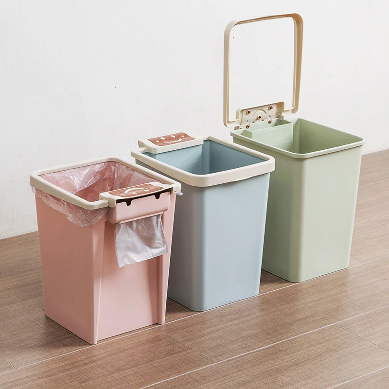 Blue Modern Rectangle Trash Can Recycling Bins Nordic Plastic Kitchen Bin Garbage Sorting Cocina Trashcan BK50LJ | Дом и сад