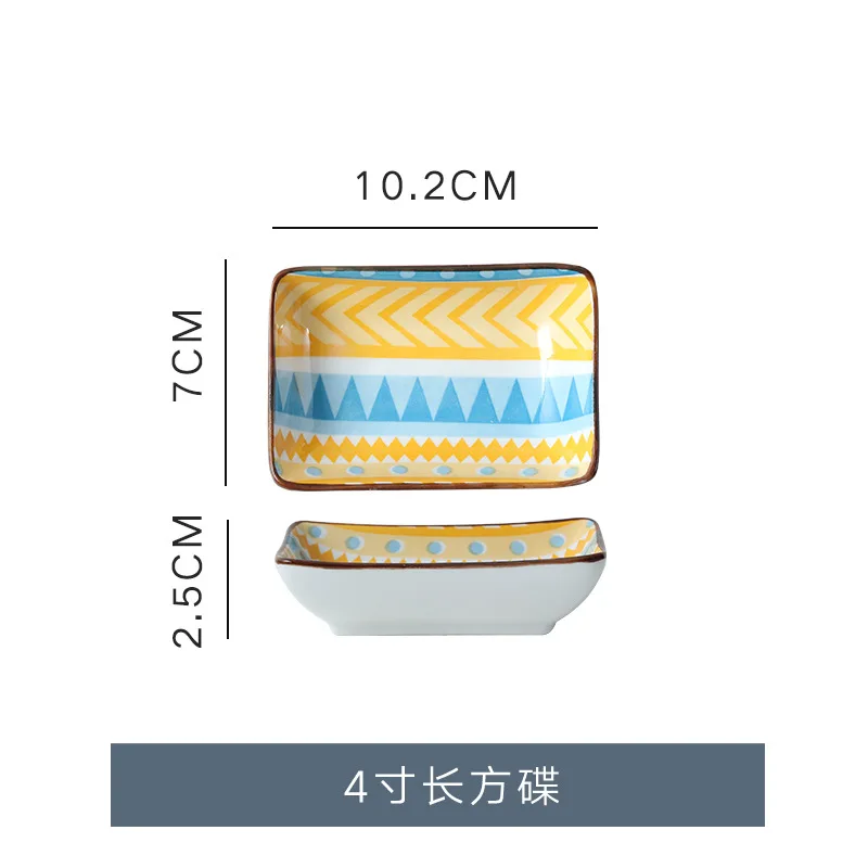 Блюдо для закусок в Корейском стиле подглазурная роспись вручную креативный