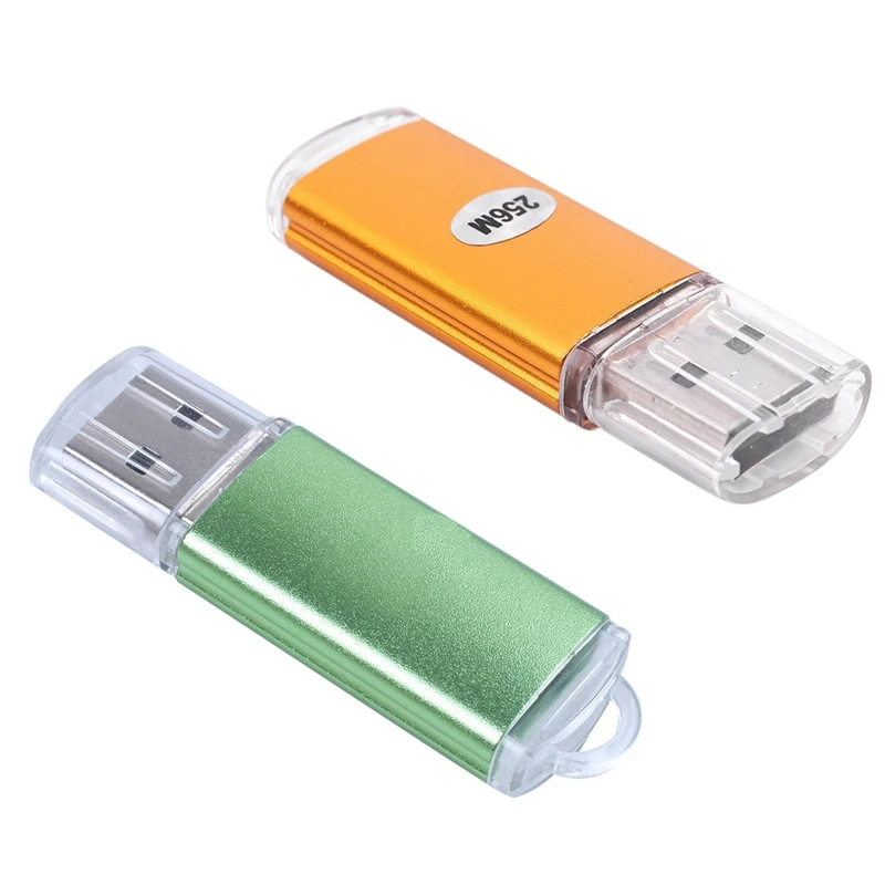 2x256 Мб USB 2 0 флэш накопитель золотистый и зеленый|USB флэш-накопители| |