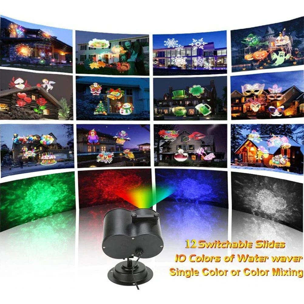 

Christmas Laser Light Projector Outdoor Garden Lawn Waterproof Christmas Laser Light Outdoor Waterproof Projection Lamp
