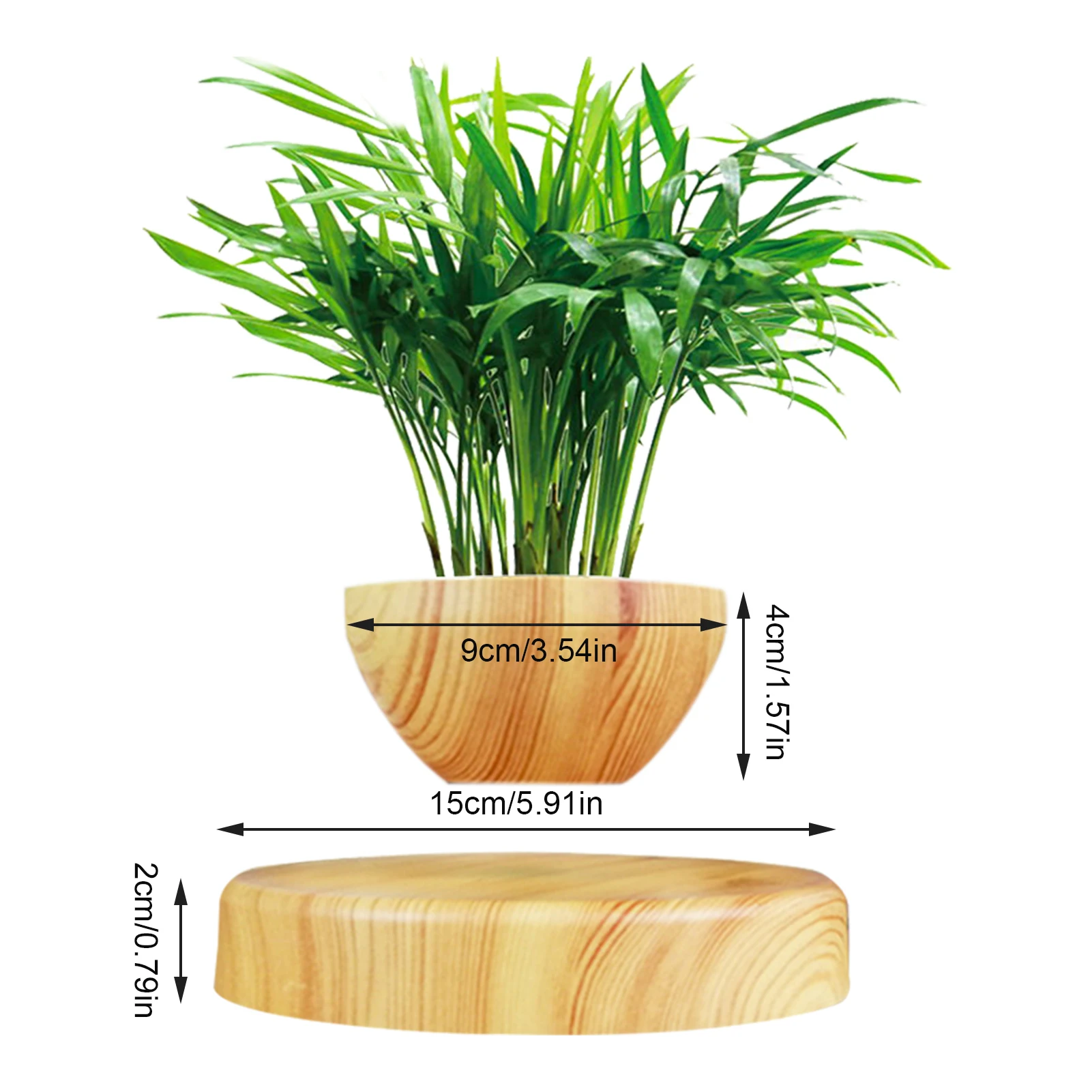 

Levitating Air Bonsai Pot Magnetic Rotation Flower Pot Plant Pot Succulent Pot Patio Home Decor Desktop Green Plant Flower Pot