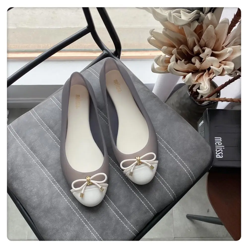 Сандалии женские на плоской подошве ажурные босоножки Melissa пляжная обувь летняя |