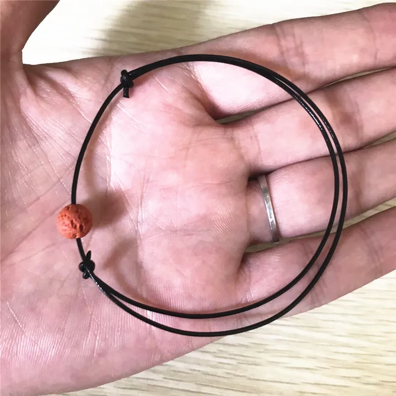 bown Boho красочные вулканической лавы рок ножной браслет браслеты для женщин мужчин натуральный камень коровьей веревки бисера цепи ноги браслет ювелирные изделия - Окраска металла: bown