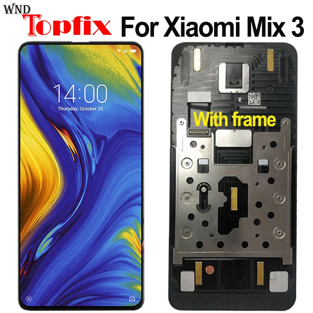 Amoled ЖК дисплей для Xiaomi Mi Mix 3 дигитайзер сенсорного экрана в сборе с рамкой 6 дюйма