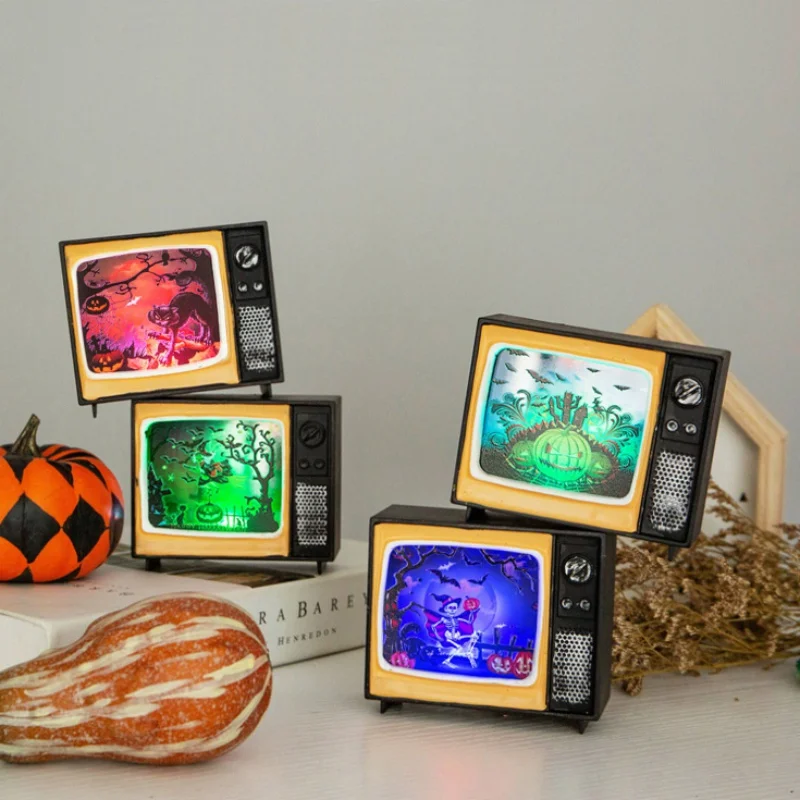 Украшение на Хэллоуин телевизионный светильник подвесной креативный Ретро ТВ