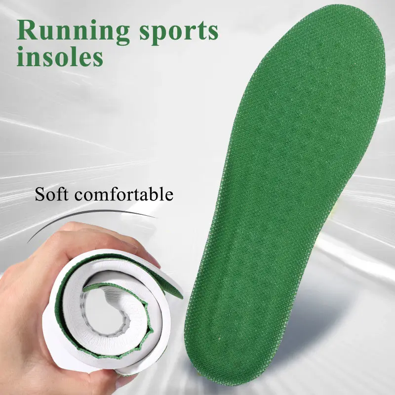 

Soft High Elastic Sports Insoles Shock Absorption Running Shoes Pad Breathable Sweat-Absorbent Men Women Sole Insert Pad Insole