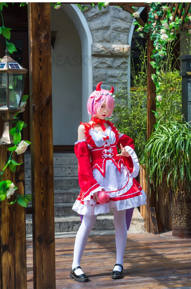 Костюм для косплея из аниме Хэллоуин костюм Rem Ram Cos Re Life In A в другом мире от нуля