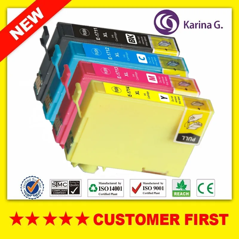 Совместимый чернильный картридж для принтера Epson T1711 T1714 костюм epson дома XP 323 33 406 и