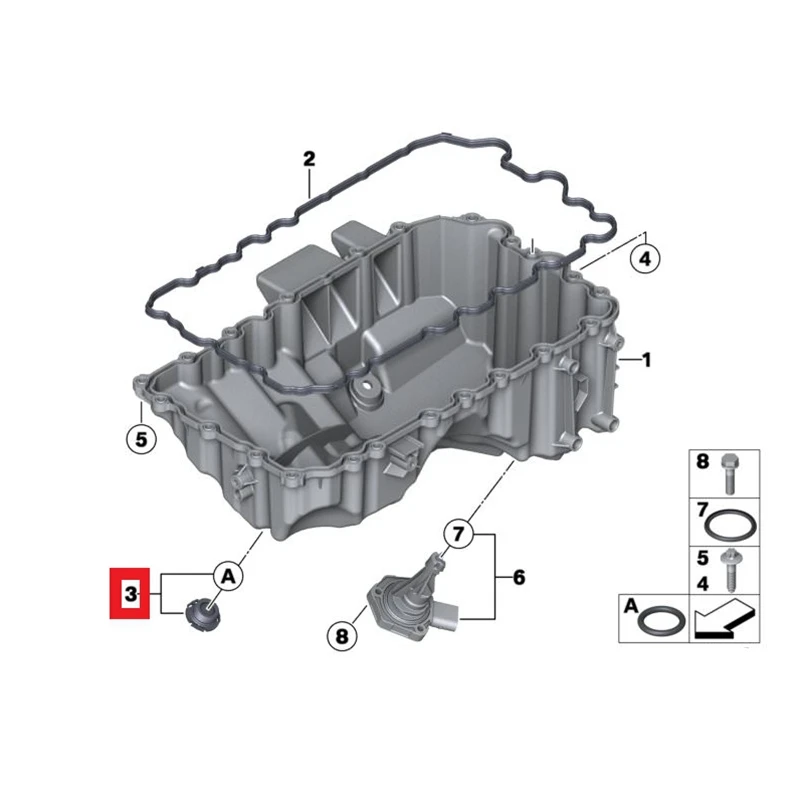 6 шт. сменная пробка для слива масла двигателя автомобиля 11137605018 BMW E84 F33 F10