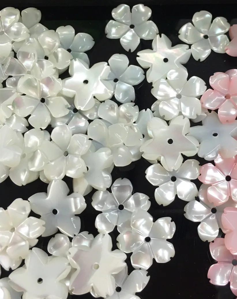 Модные белые цветные бусины в форме цветка 10/12 мм свободные раковины сделай сам