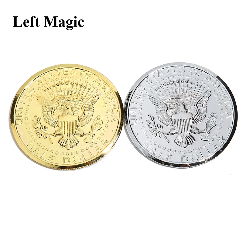 3 дюйма огромная Магическая Монета Половина доллара Волшебные трюки уличная
