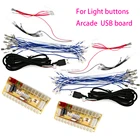 2 комплекта Аркада нулевой задержкой USB доска джойстик SANWA Управление; Компьютерная игра Raspberry Pi игровой 5v светодиодный подсветка кнопки Управление