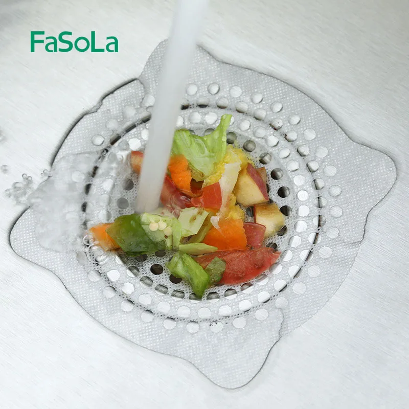 

Bathroom Disposable Hair Filter Handy Household Items Lazy People Wash Things Quickly Non-woven Floor Drain Paste Size