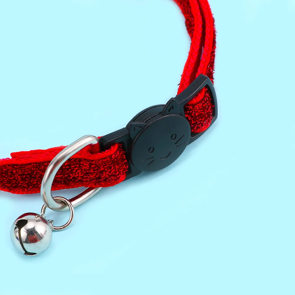 Pet Cat Collar Neck With Bell Buckle Personalized For Kitten Supplies Cute Safety practical lovely universal | Дом и сад