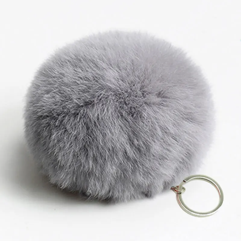 7cm ball Grey Симпатичные Детские плюшевые куклы мультфильм брелок мягкие набивные брелоки с игрушками мини плюшевые животные брелок для девочек и женщин - Цвет: 7cm ball Grey