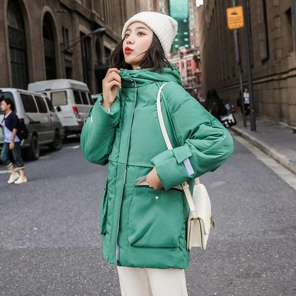 Новинка 2021 зимняя одежда длинная парка куртка Женская ветрозащитная с капюшоном