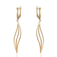 maikale trendy geometric dangle earrings for women copper gold long earrings simple curve earing exquisite jewelry wedding gift