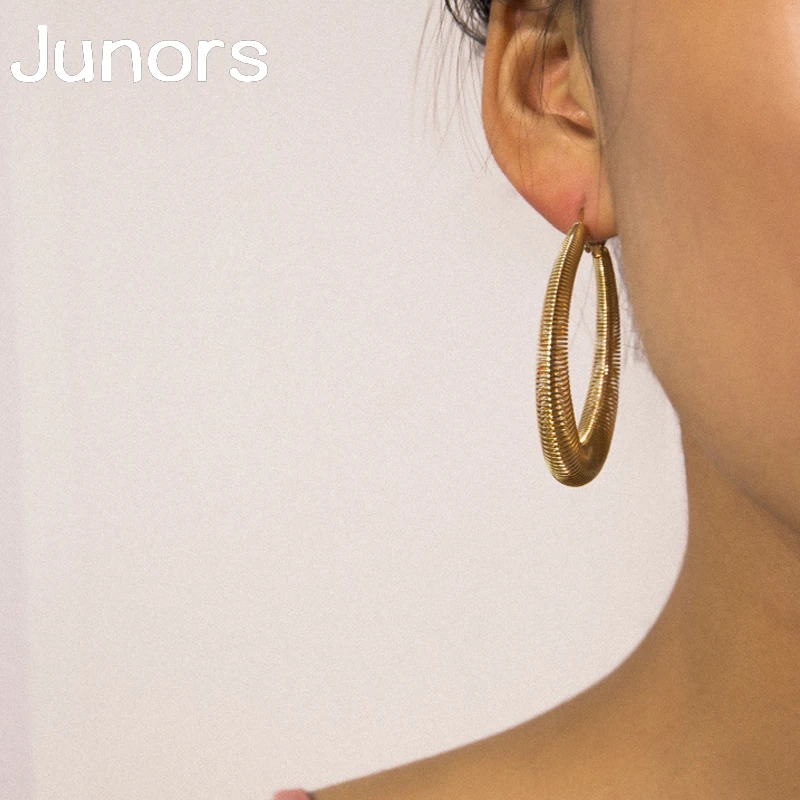 Золотые круглые серьги забавные для женщин винтажные преувеличенные Висячие