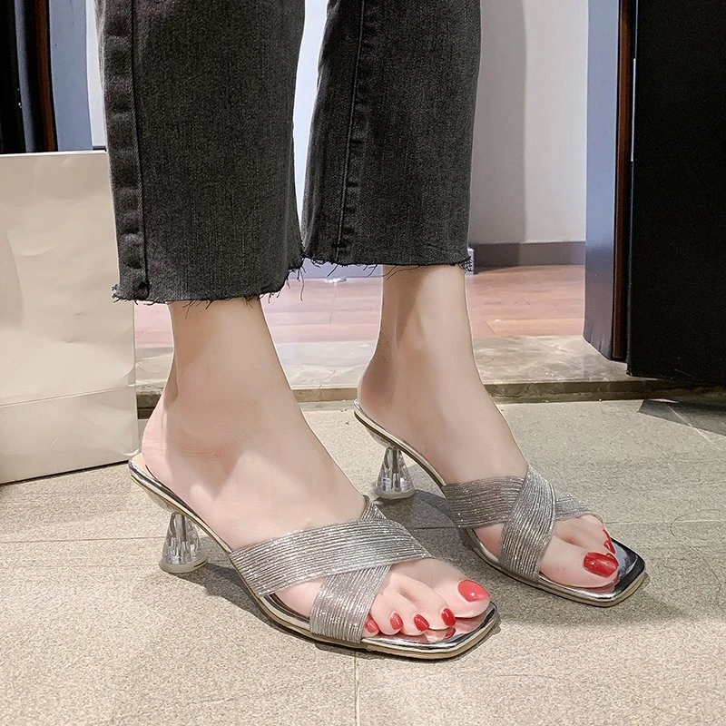 

New Women's Slippers Open Toe High Heels Women's Slippers Sexy Women's Sandals High-heeled Slippers Women's Shoes