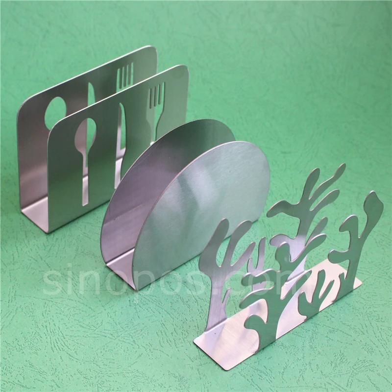 Полый узорчатый стальной держатель для салфеток стол Ужин сложенный тканевый