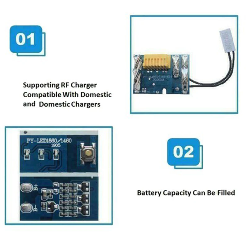 Печатная плата BL1830/BL1815/BL1845/BL1860 для литий ионной батареи печатная Makita 18 в 1500 мАч 2