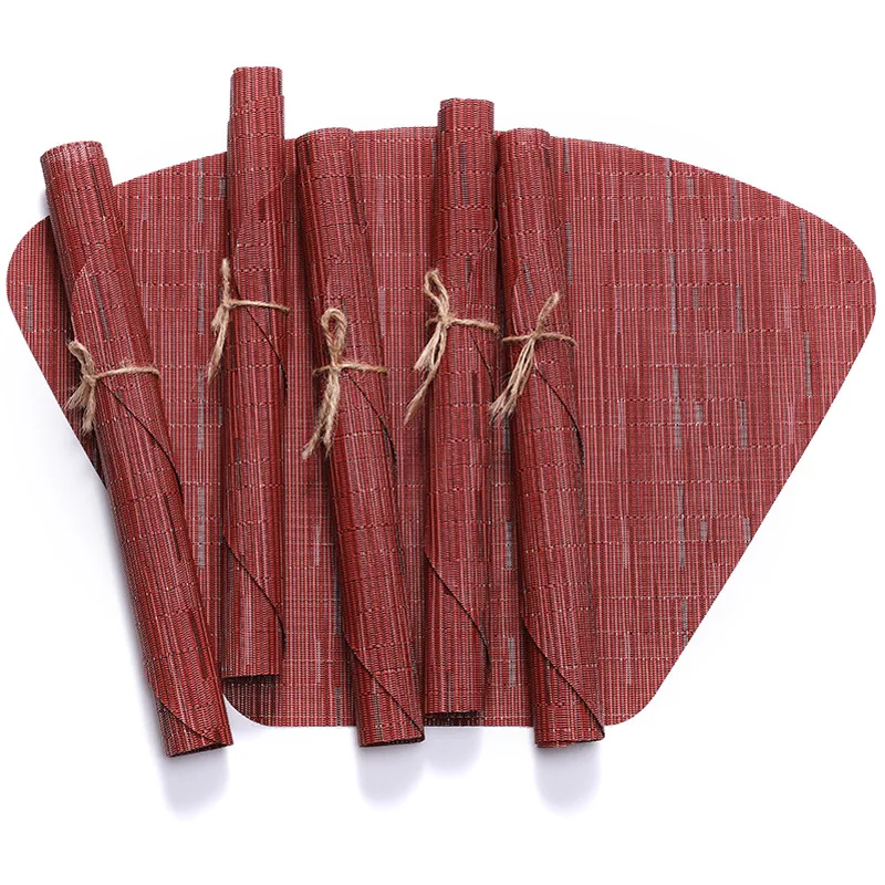 Веерообразные салфетки Teslin коврик для стола из ПВХ устойчивый к пятнам