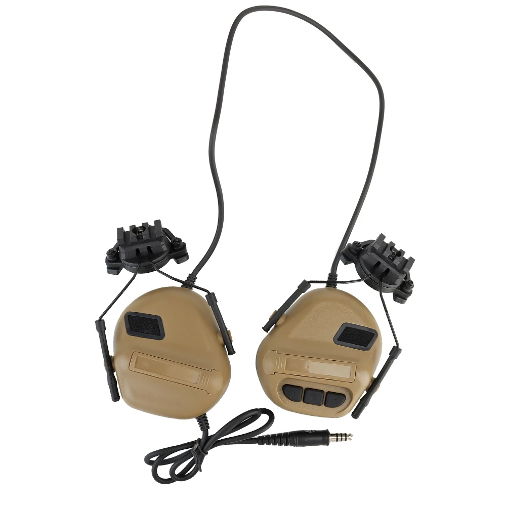 Tactical Headsets with Fast Helmet Rail Adapter Military Airsoft CS Shooting Headset Army Communication Accessories | Спорт и