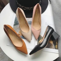 tophqws casual women low heels shoes slip on shallow pumps elegant pointed toe heeled shoes autumn female designer wedding pumps