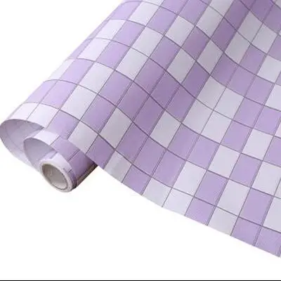 Purple Настенная мозаичная плитка для ванной комнаты, ПВХ, водонепроницаемая самоклеющаяся настенная бумага для кухни, виниловая контактная бумага для дома, декоративные наклейки - Цвет: Purple