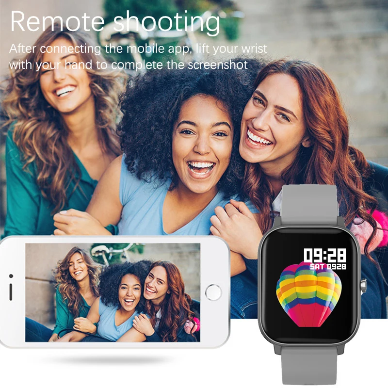 LIGE New Full screen touch Clock P8 Smart Watch Wristband Men Women Sport Heart Rate Monitor Sleep IP67 Smartwatch | Электроника