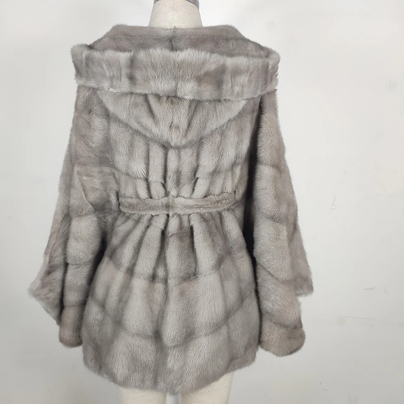 Новое поступление шуба из настоящей норки с капюшоном X-Long Pelt шуба из натурального меха для женщин из натуральной норки шуба зимняя теплая MKW-142