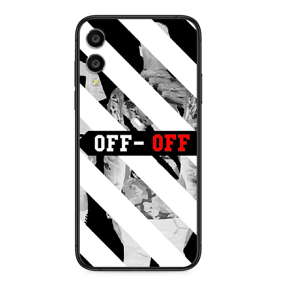 

Fashion Off Ow Brand Phone case For Huawei Honor 6A 7A 7C 8 8A 8X 9 9X 10 10i 20 Lite Pro Play black hoesjes luxury shell