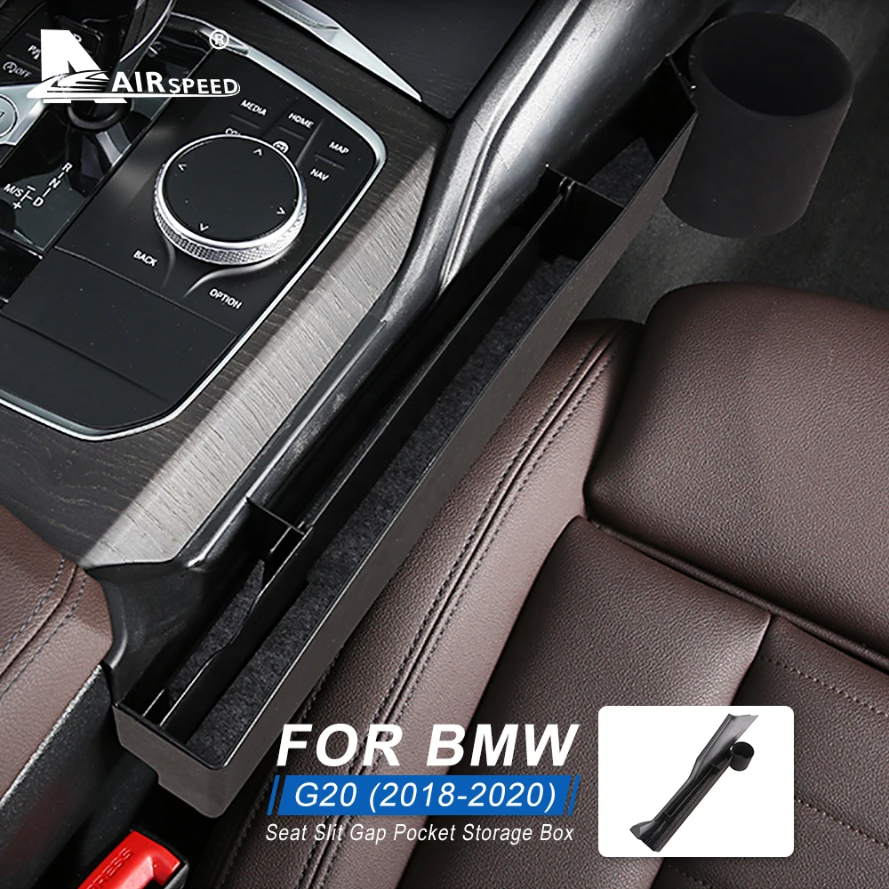 

AIRSPEED for BMW 3 Series G20 Accessories Organizer Seat Side Slit Gap Case Wallet Phone Coins Cigarette Keys Cards Storage Box