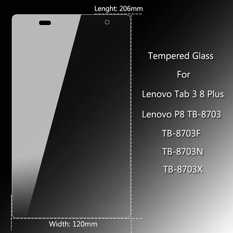 Закаленное стекло для lenovo Tab3 8 Plus P8 TB 8703 защитный экран планшета PC Ультра тонкое