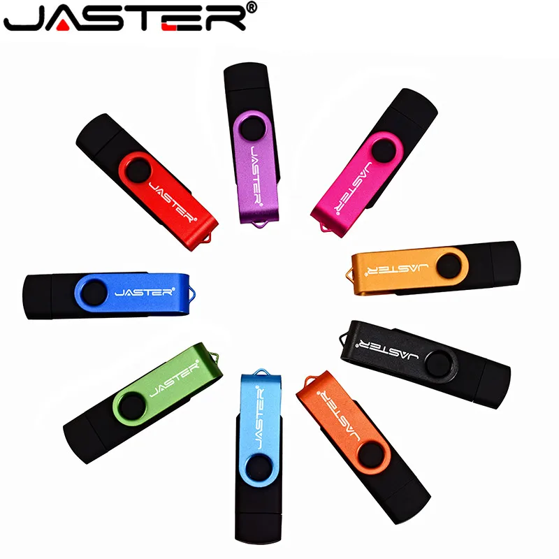 JASTER USB флеш накопитель OTG Usb флешка для Android смартфонов и ПК 128 Гб 64 ГБ 32 16 8 4